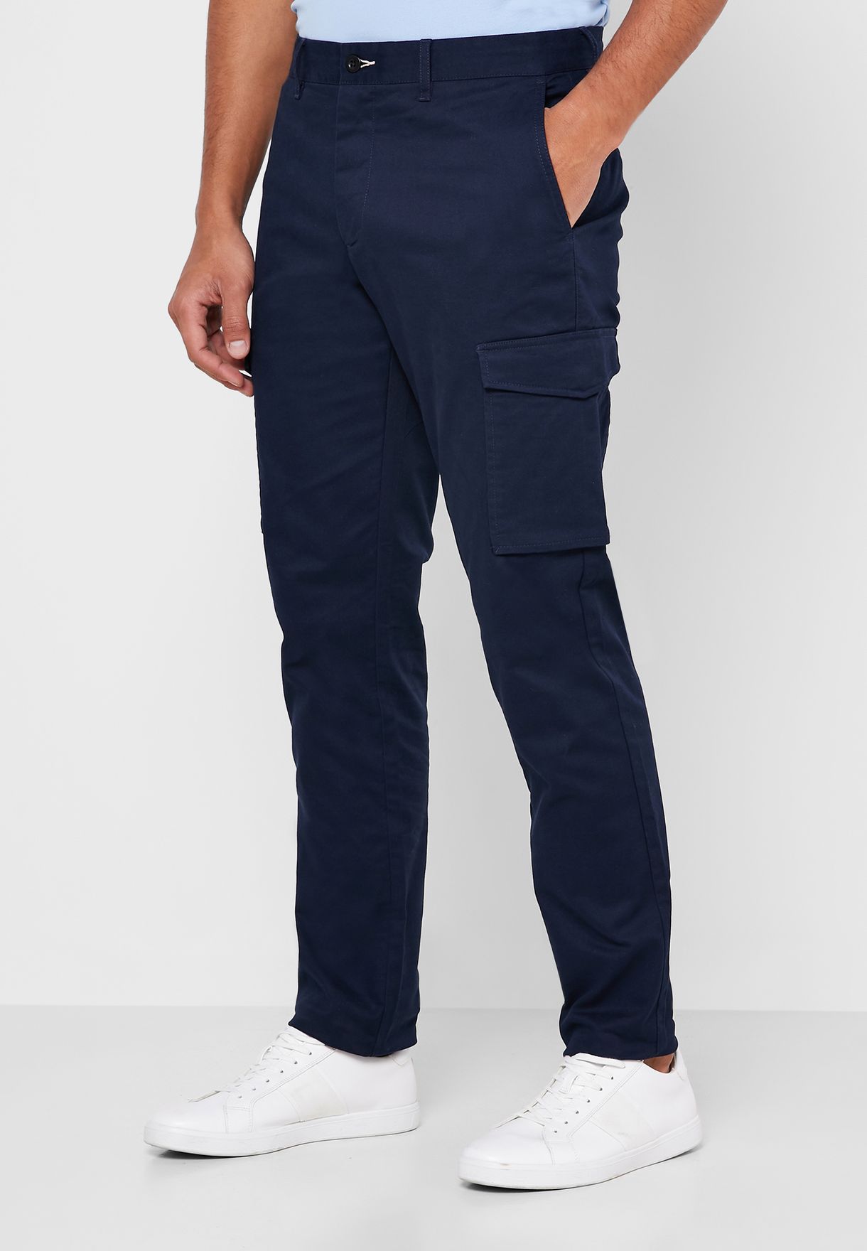 navy blue cargo pants skinny