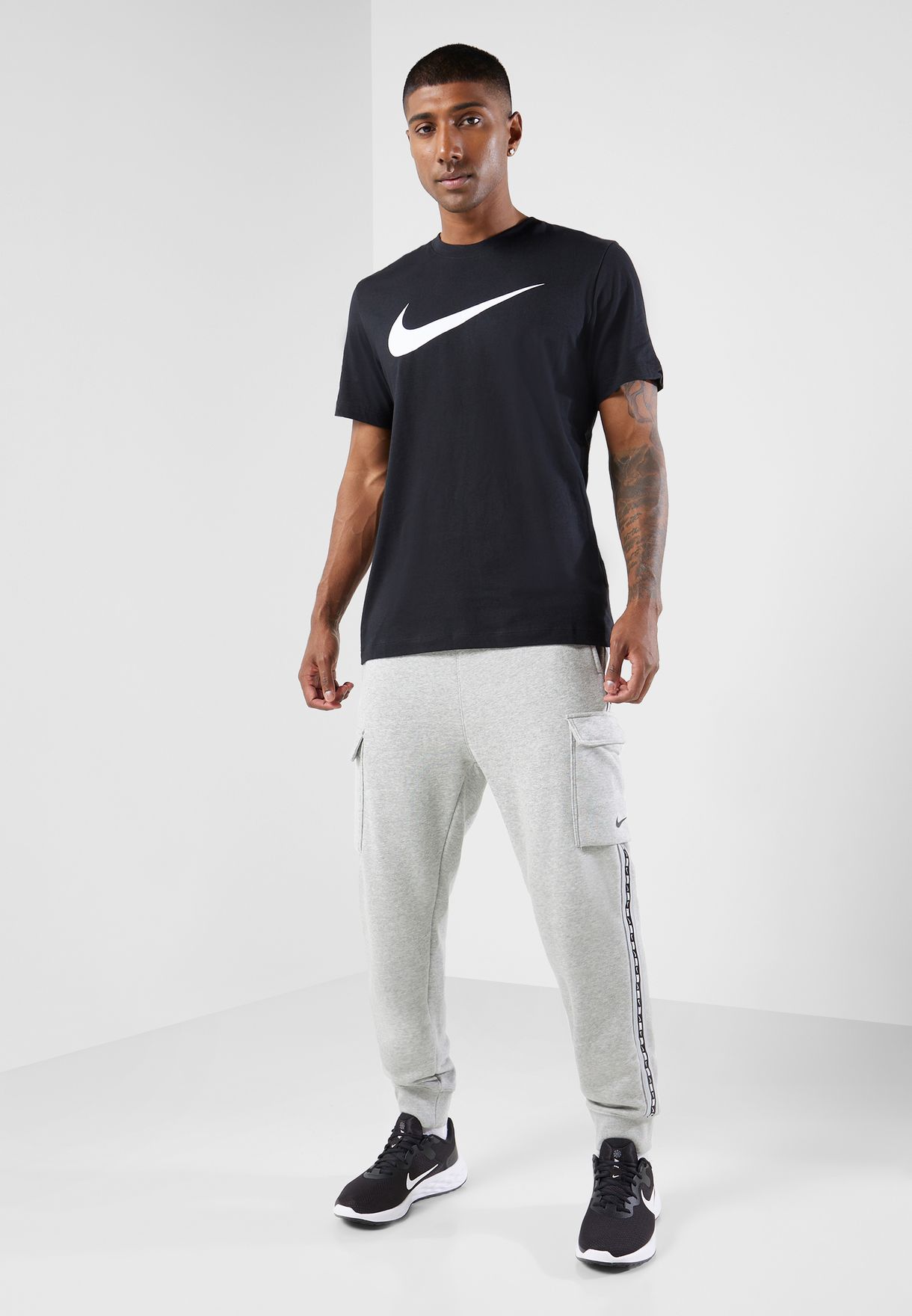 Buy Nike black NSW Swoosh Icon T-Shirt for Men in Manama, Riffa