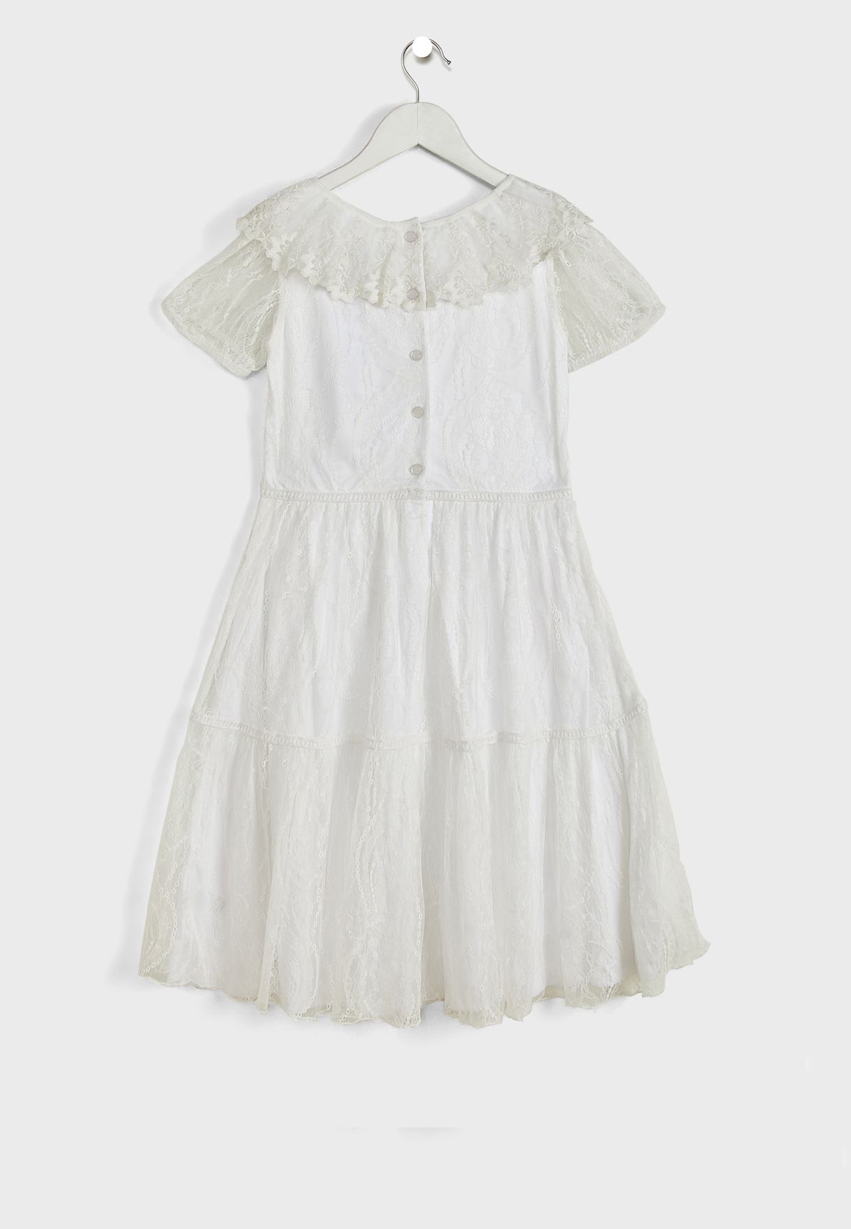 Youth Lace With Frill Detail Dress