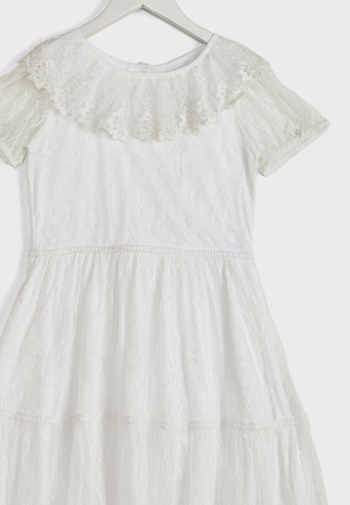Youth Lace With Frill Detail Dress