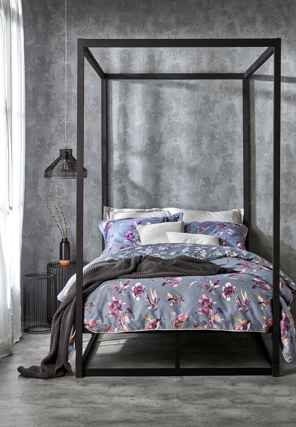 aubergine super king duvet set