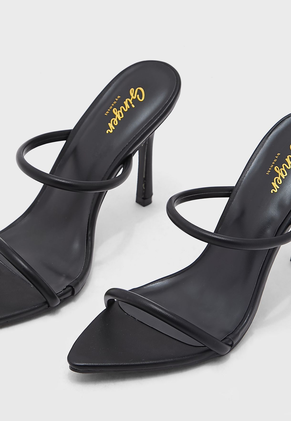Double Strap Pointed Toe Mule Sandal