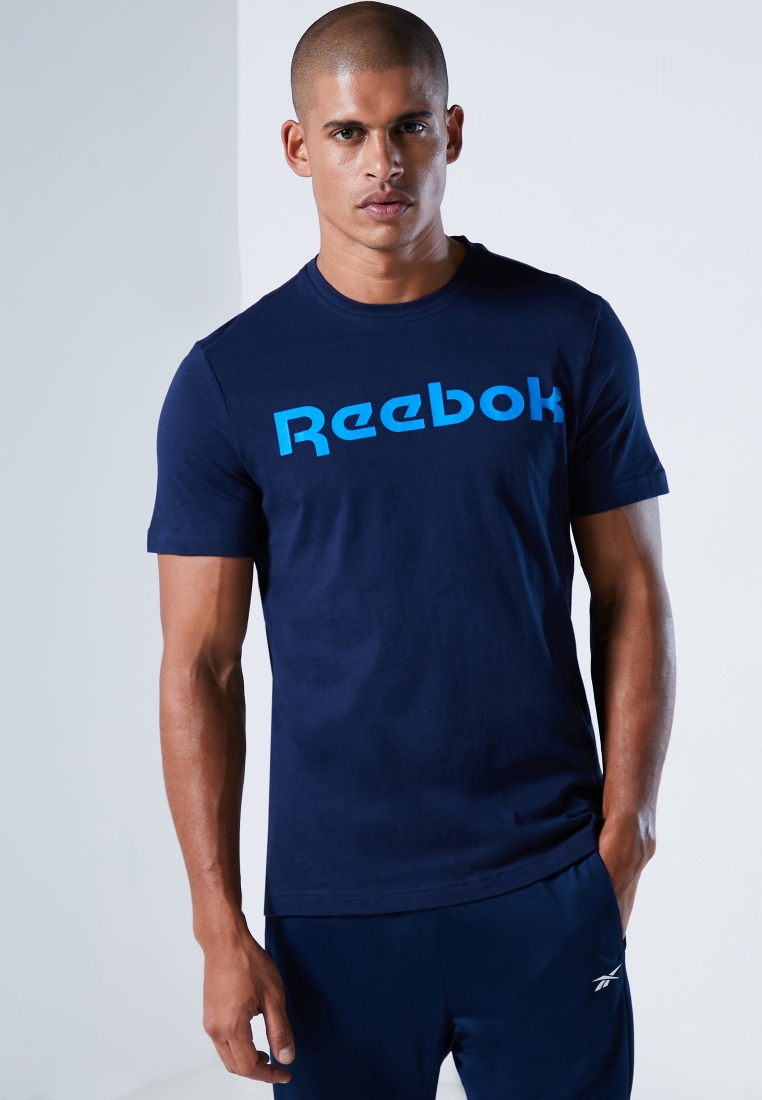 auditorium Layouten metrisk Buy Reebok navy Linear Elements Sports Training Graphic T-Shirt for Men in  Muscat, Salalah