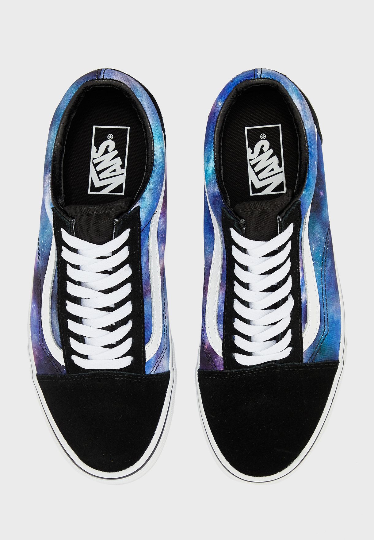 galaxy checkered vans