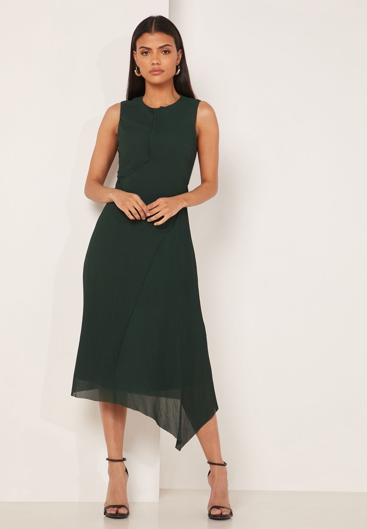 reiss dark green dress