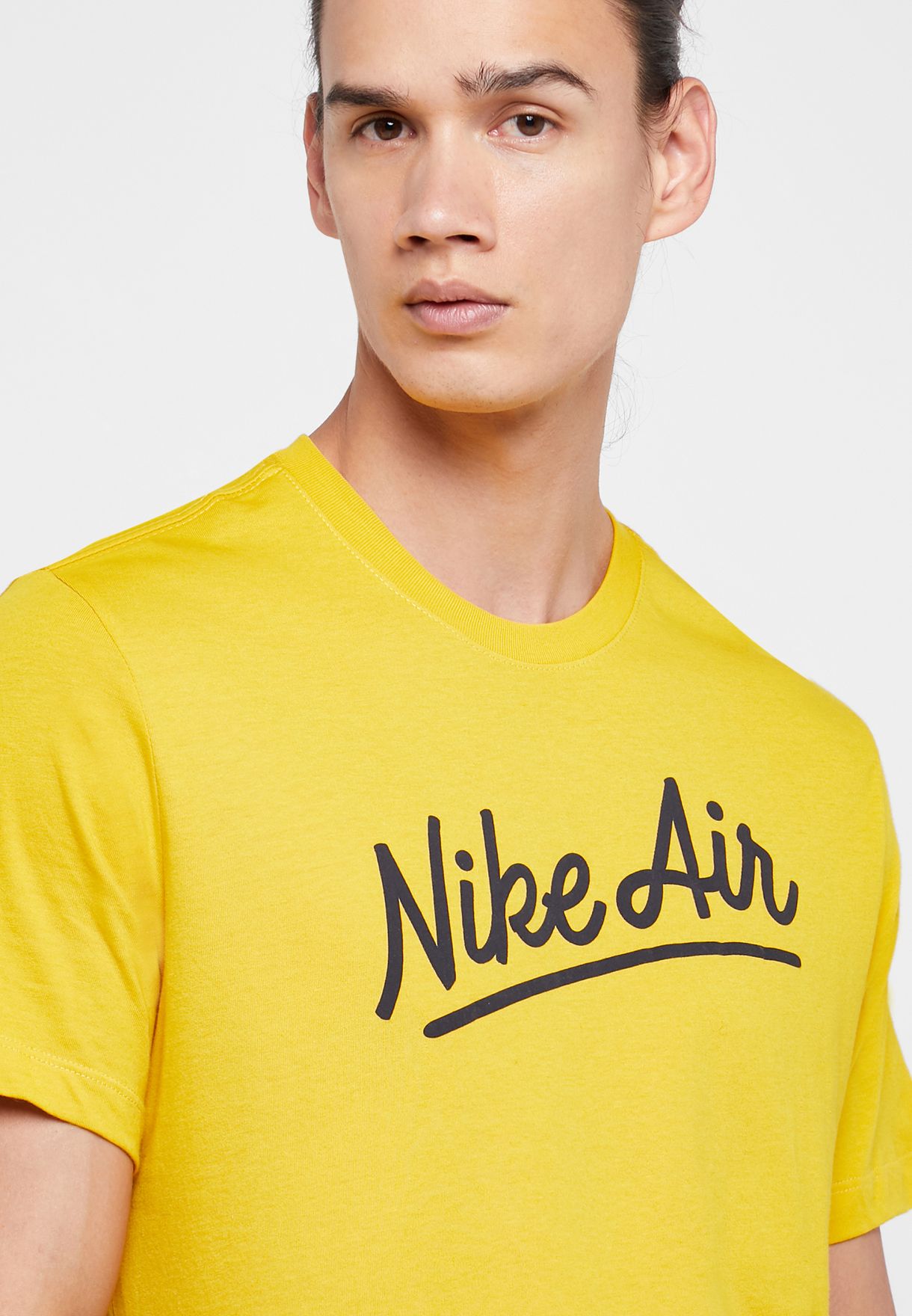Buy Nike yellow NSW Air T-Shirt for Men 