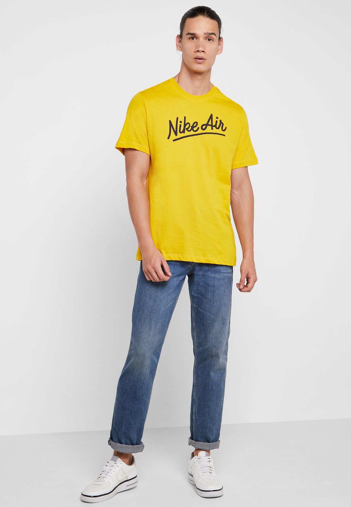 nike air t shirt yellow