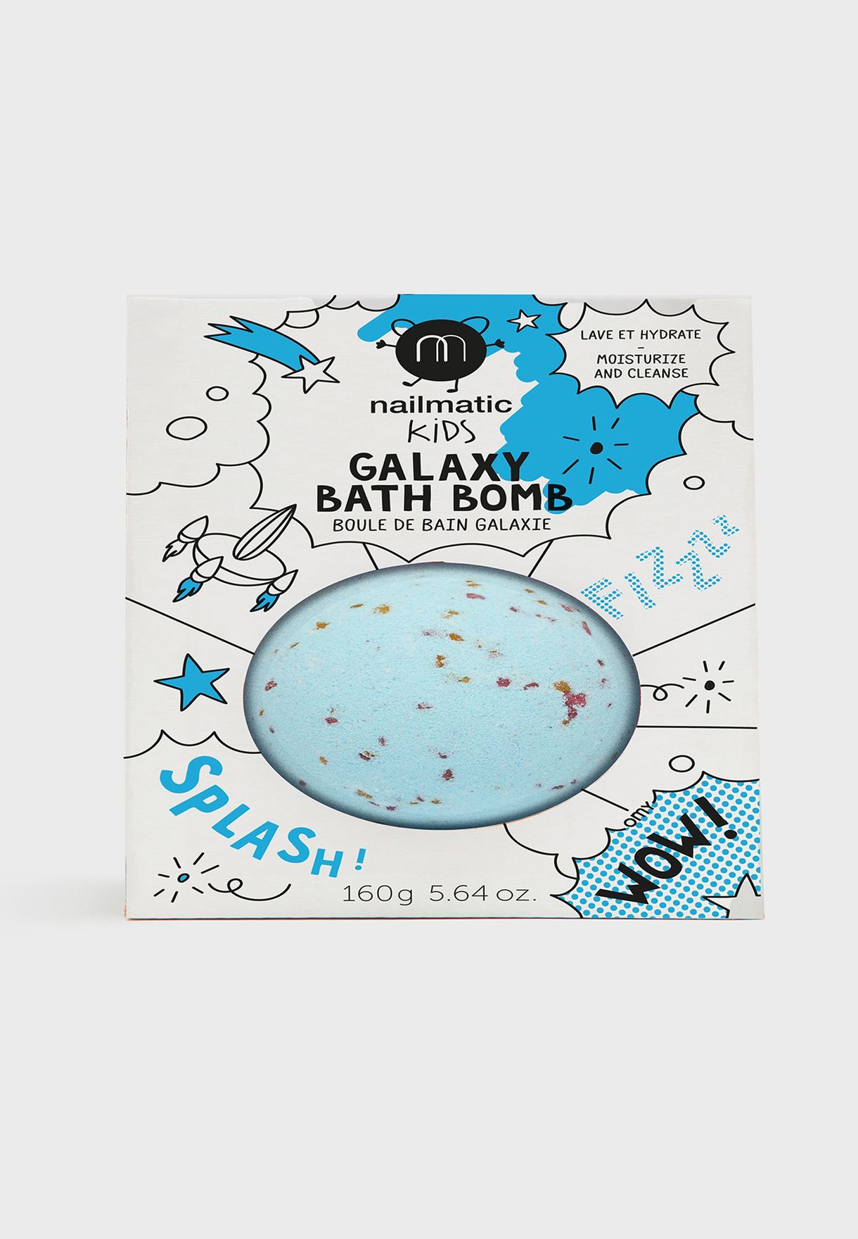 Bath Ball:  Blue - Red Flakes