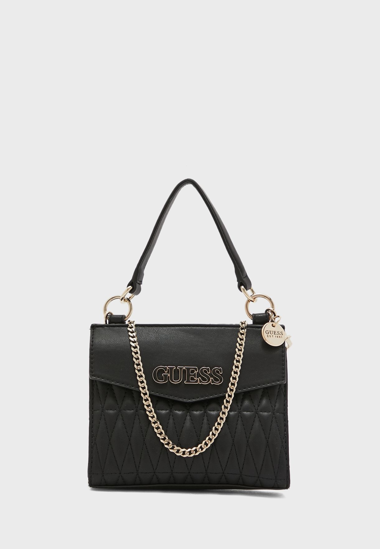 guess brinkley mini top handle bag