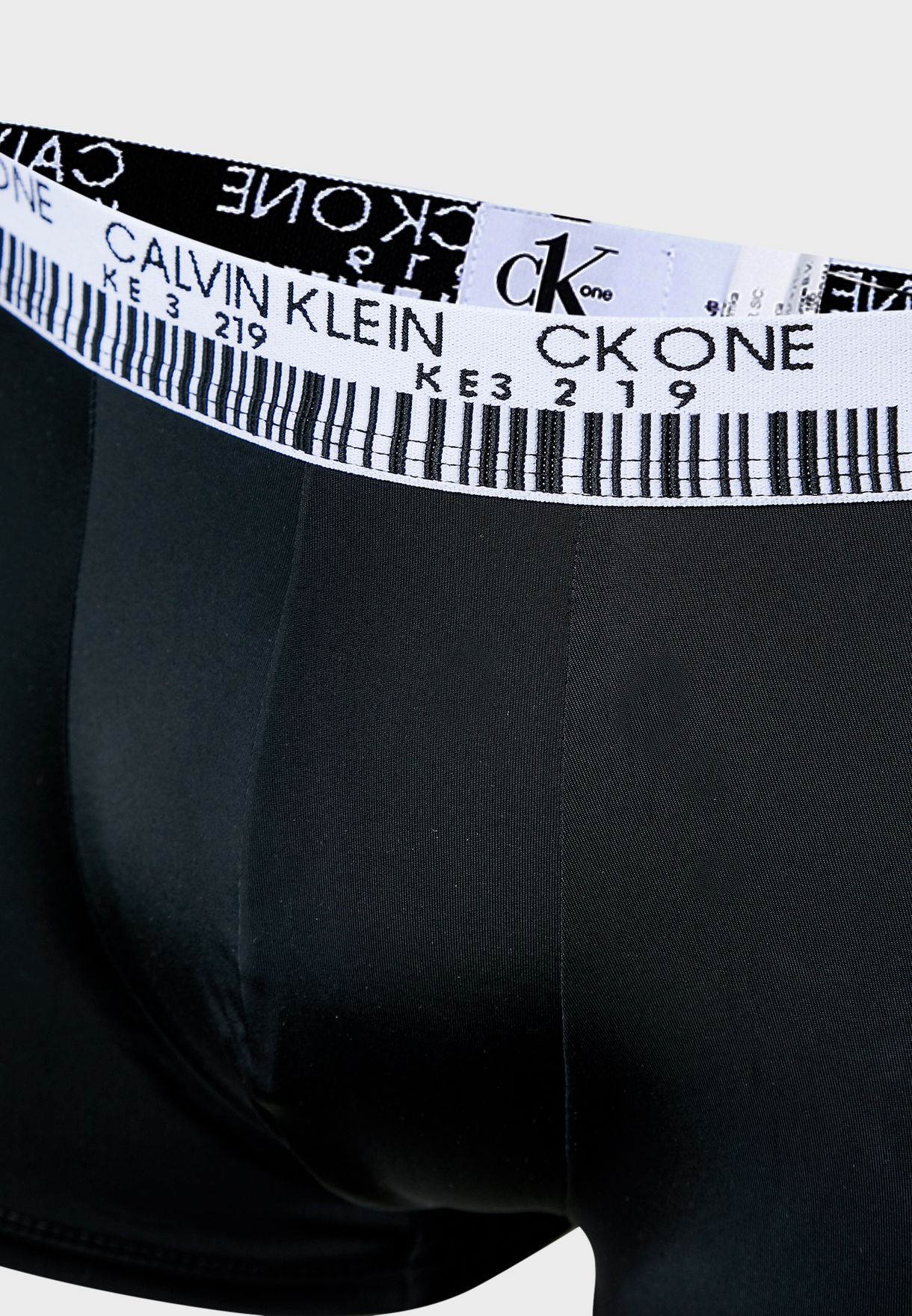 Buy Calvin Klein black Barcode Band Trunks for Men in MENA, Worldwide