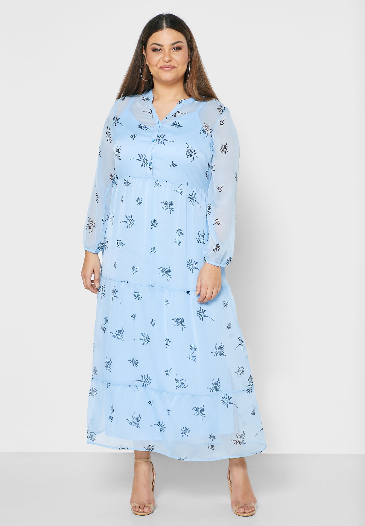 opskrift En begivenhed sagtmodighed Buy Vero Moda Curve blue Floral Print Dress for Women in MENA, Worldwide -  10232011