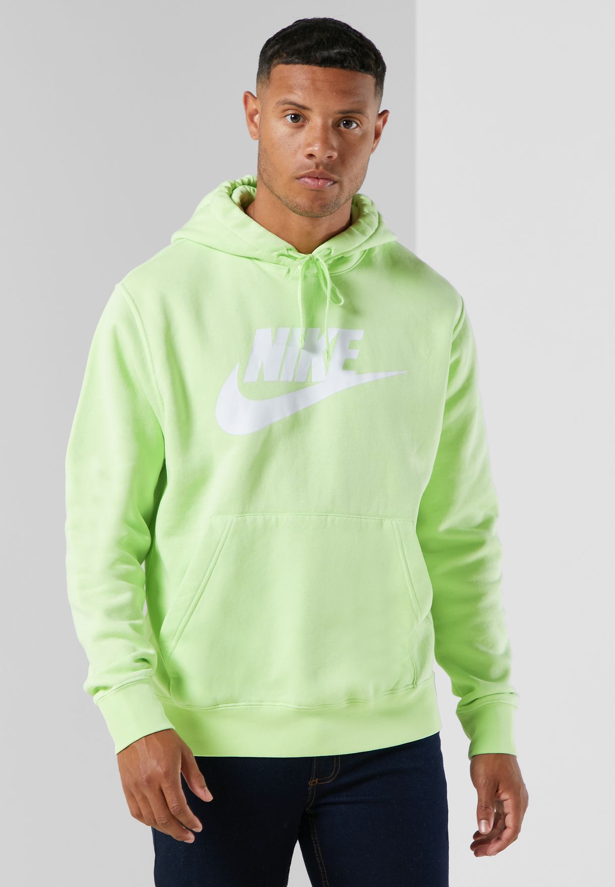 Buy Nike green NSW Club Fleece Graphic Hoodie for Kids in Riyadh, Jeddah