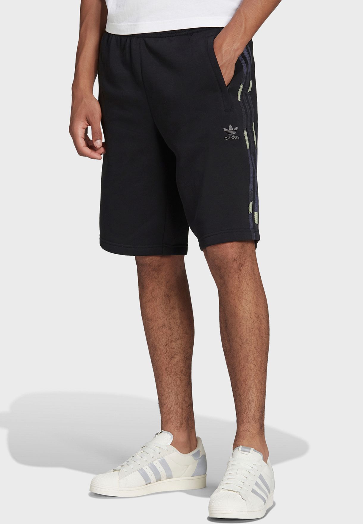 mens adidas black fleece shorts