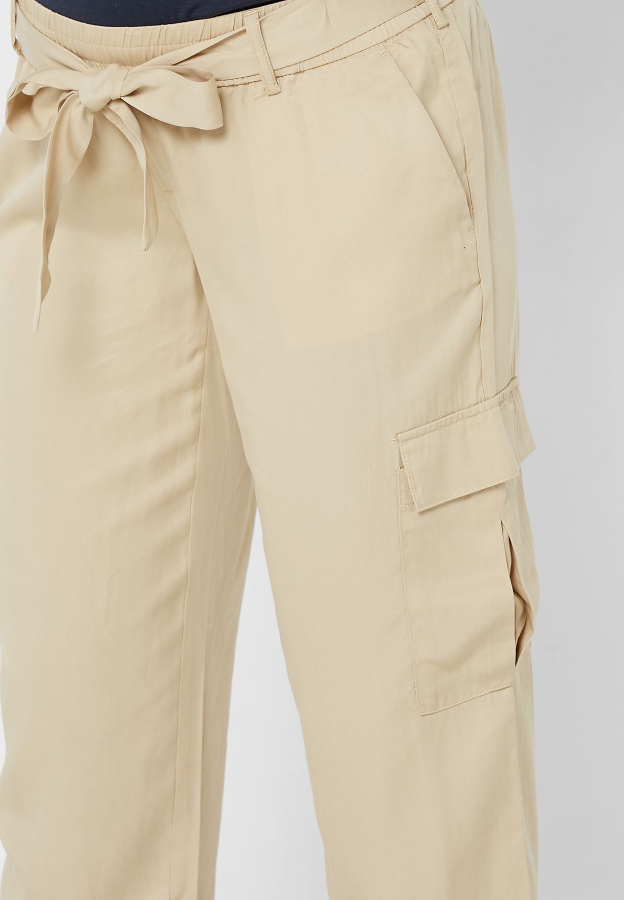 Belted Pocket Detail Pants