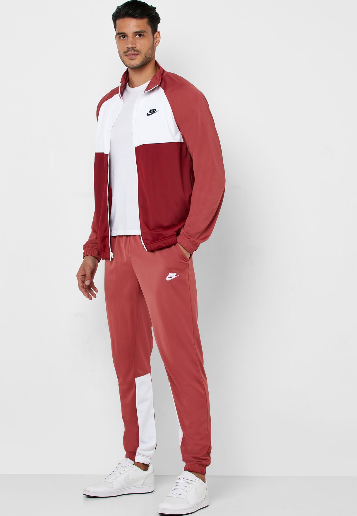 nike red tracksuit mens