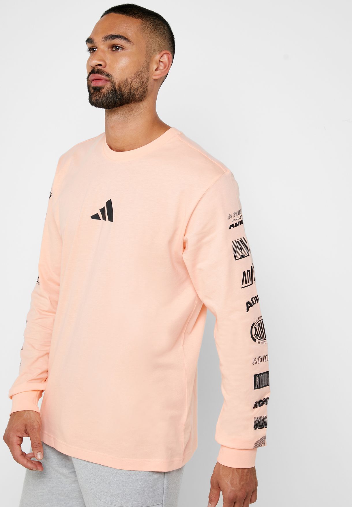 adidas pink sweatshirt mens