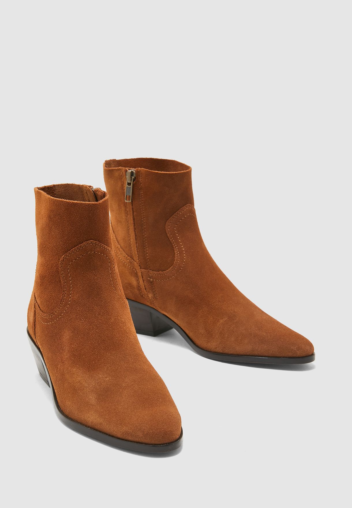 Buy Mango brown Joan Ankle Boot for 