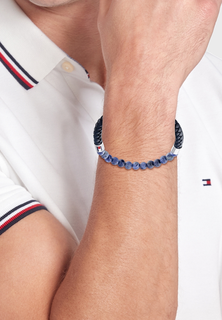 Tommy Hilfiger Two Tone Stretchy Bead Bracelet  Jewellery from Francis   Gaye Jewellers UK