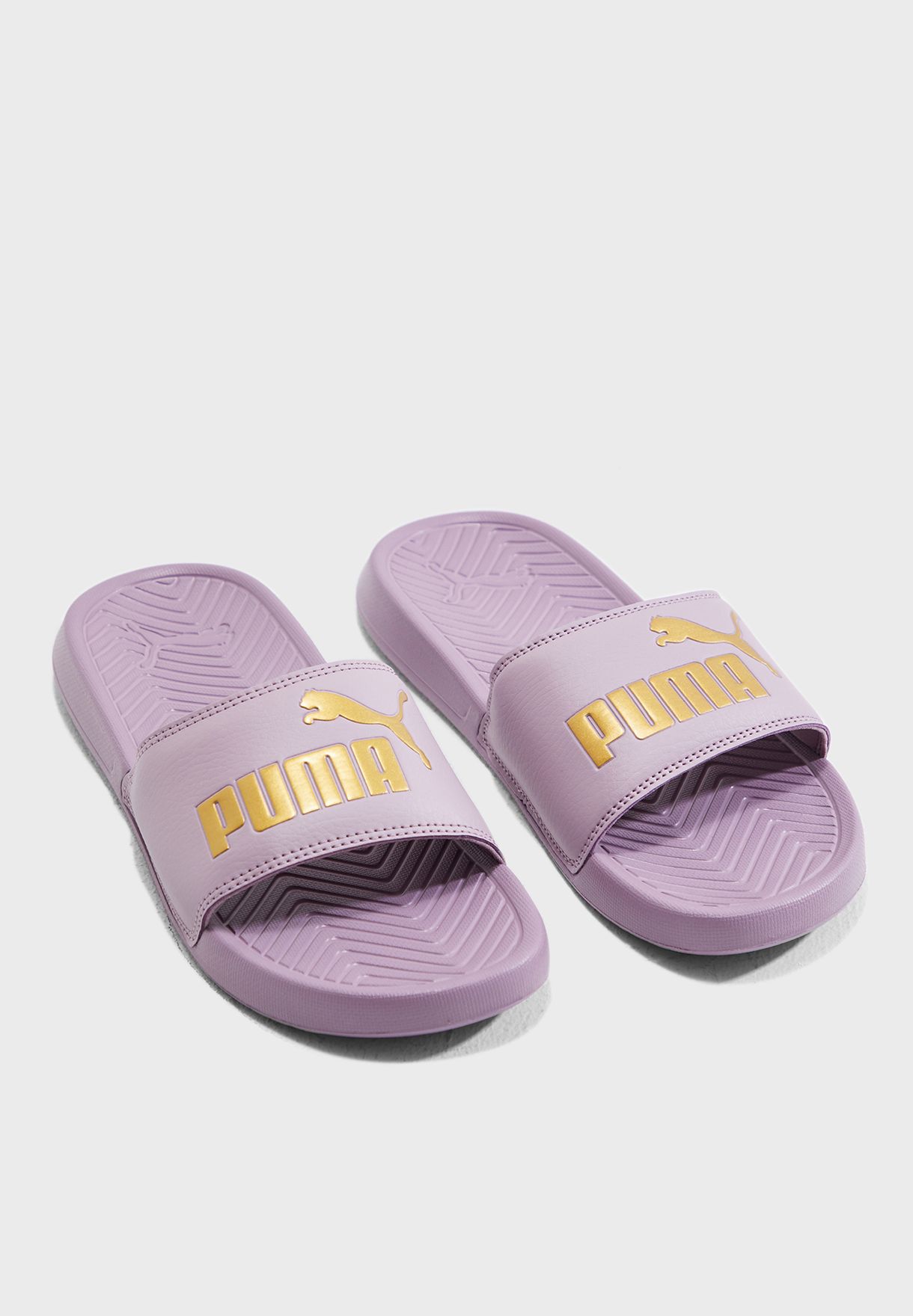 puma slides purple