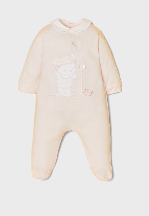 Infant Bear Print Sleepsuit