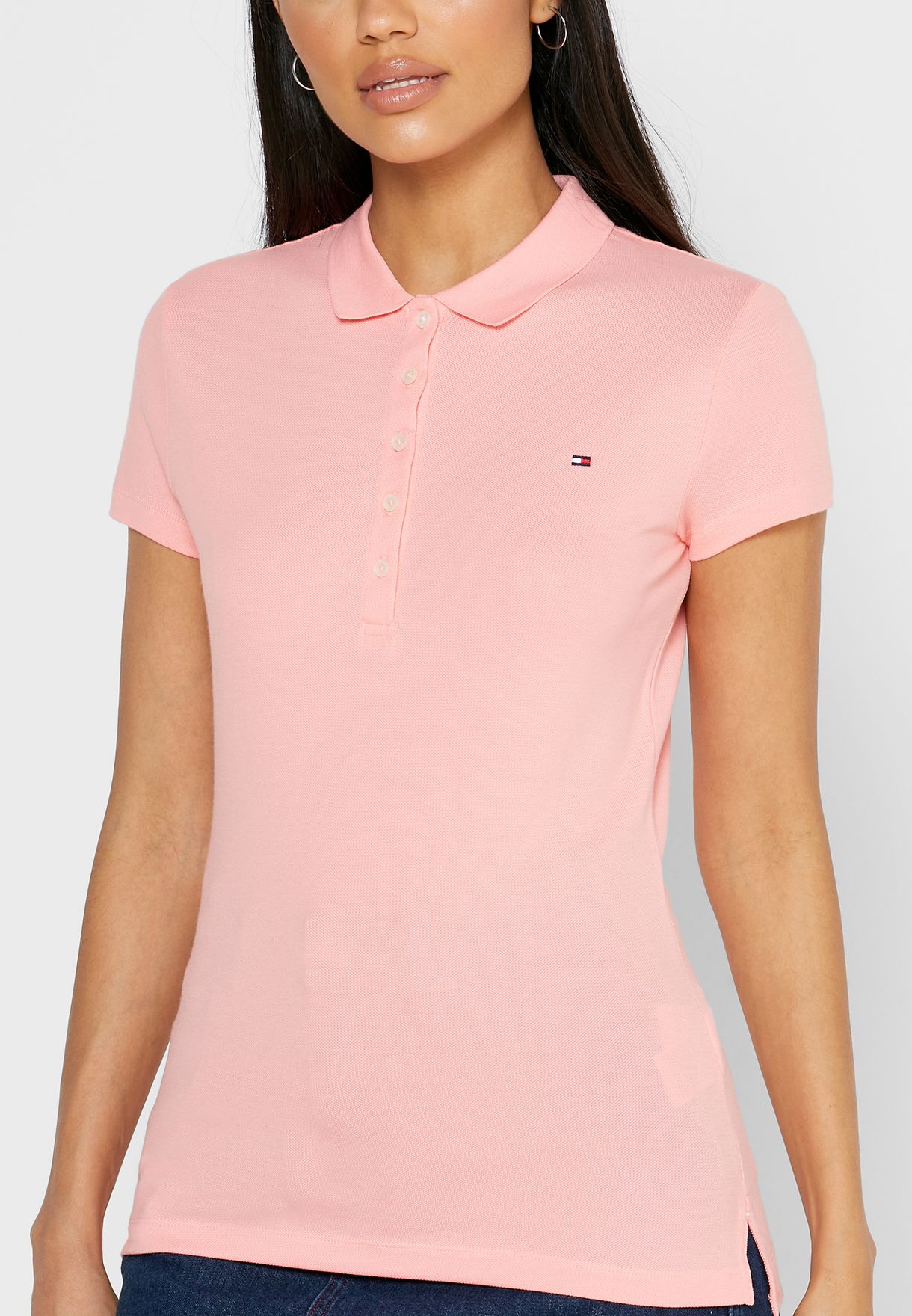 pink polo t shirt