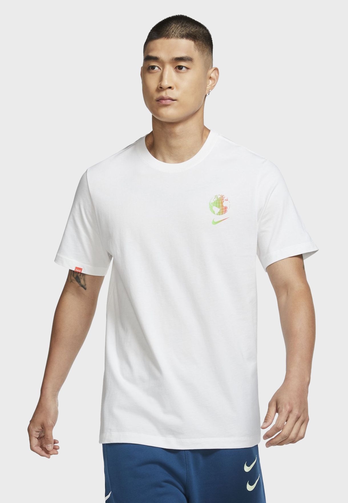 Nike white NSW Worldwide Globe T-Shirt 