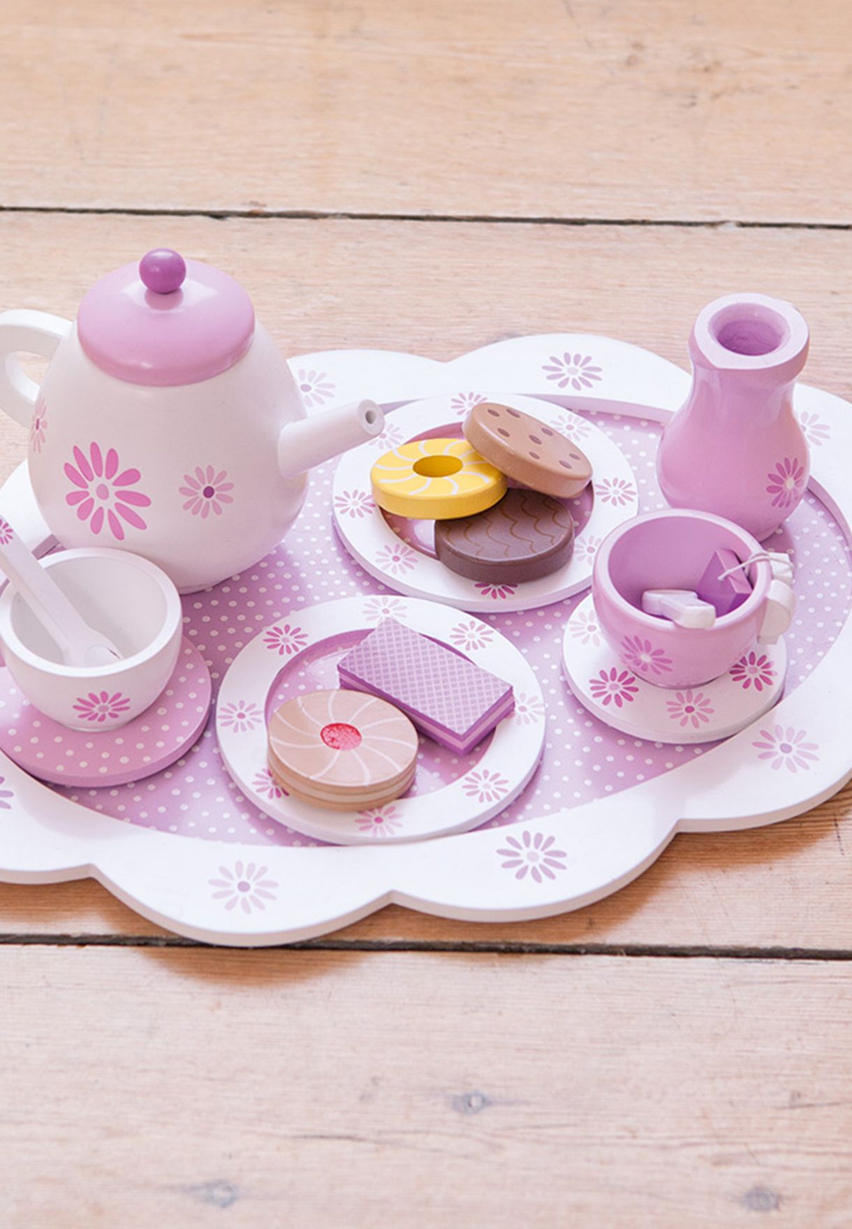 pretty wooden tea set