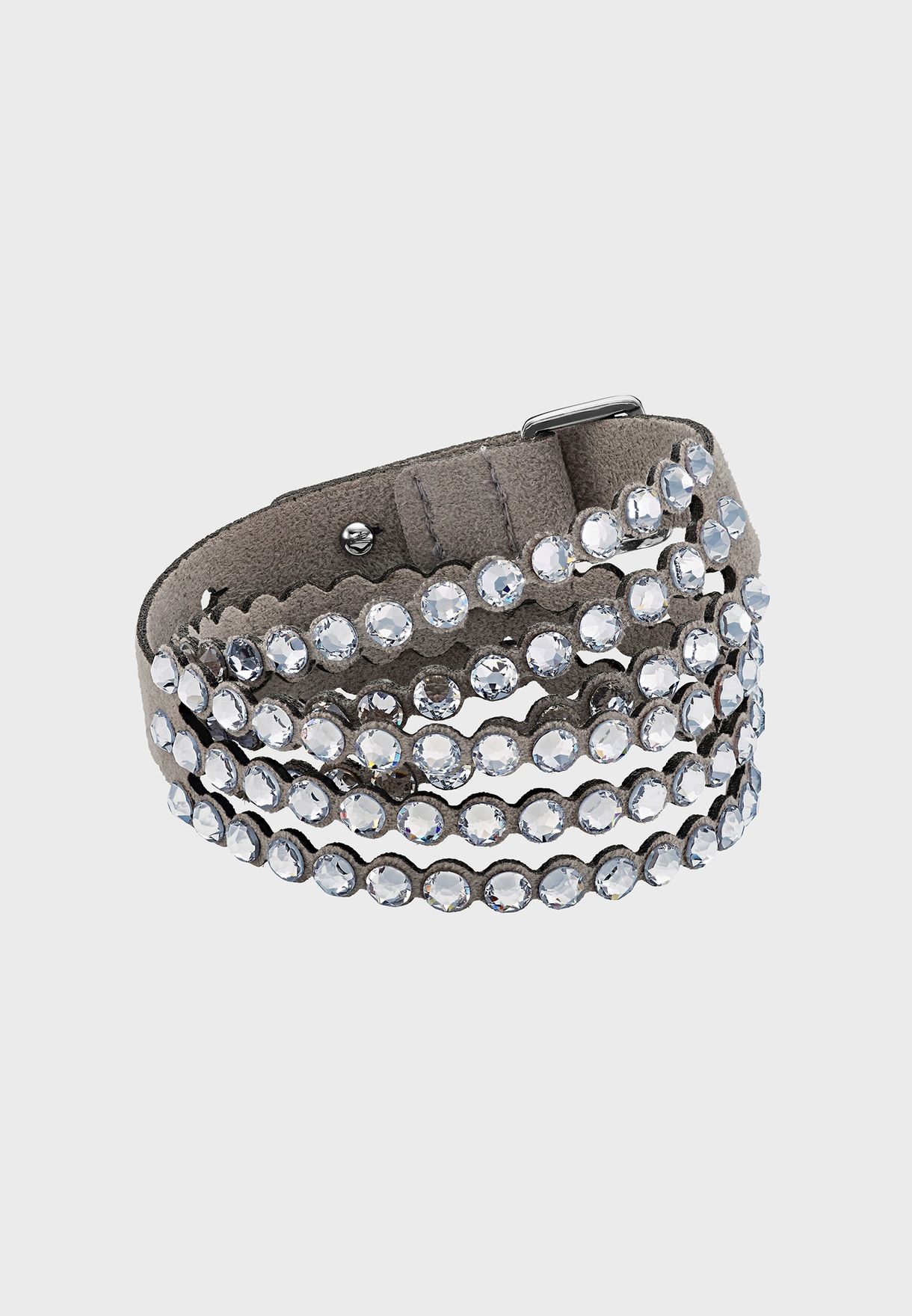 Swarovski Slake Pulse Wrap Bracelet Crystal Rock Gray Rhinestone | World of  Watches