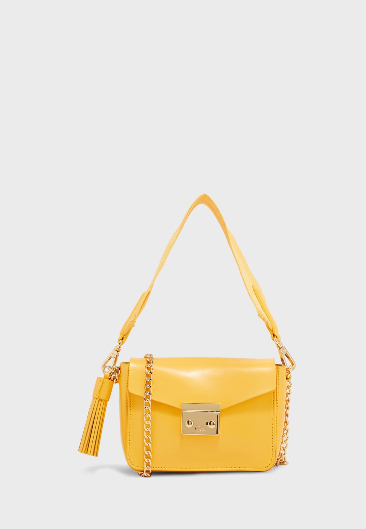 lacoste yellow sling bag