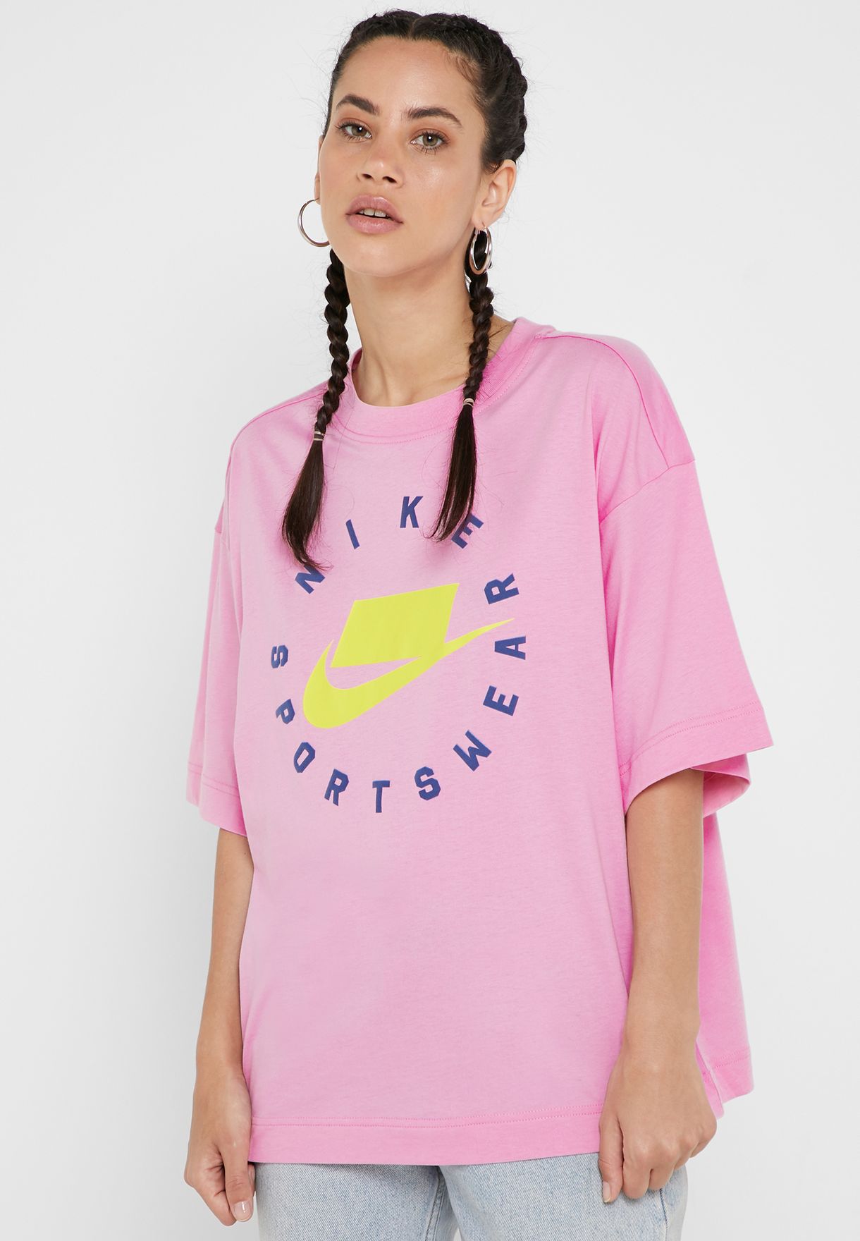 Buy Nike pink NSW Oversized T-Shirt for 