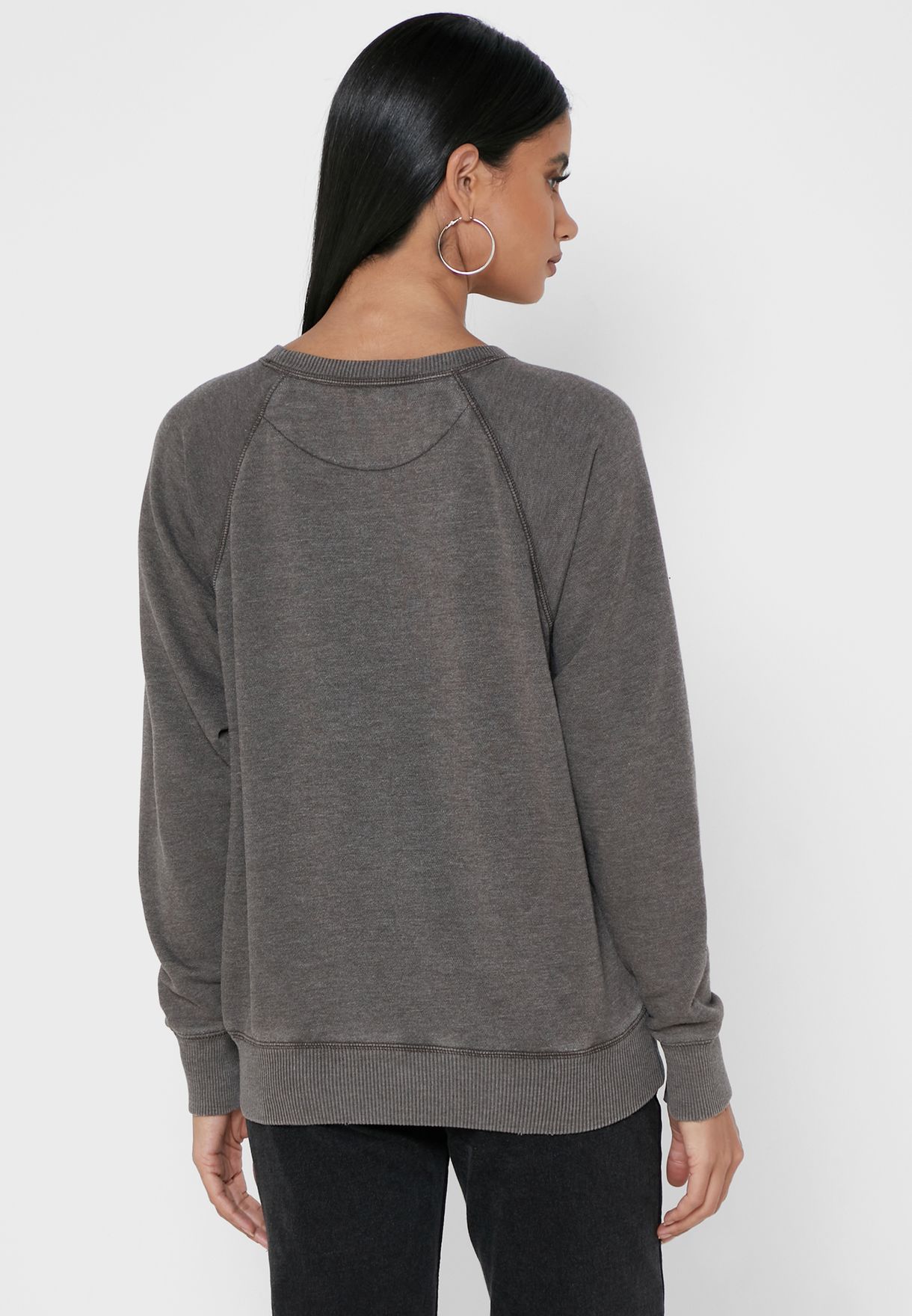 Buy Aerie Grey Crew Neck Sweatshirt For Women In Mena Worldwide U 0743 2326 097 