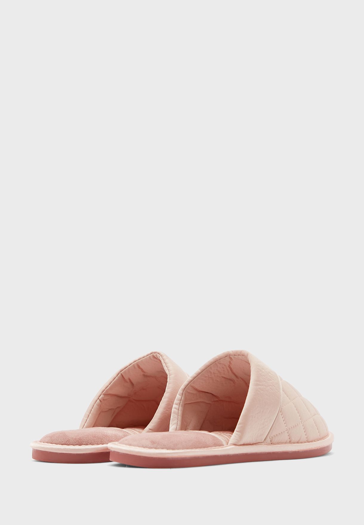 Quilted Satin Bedroom Slippers 