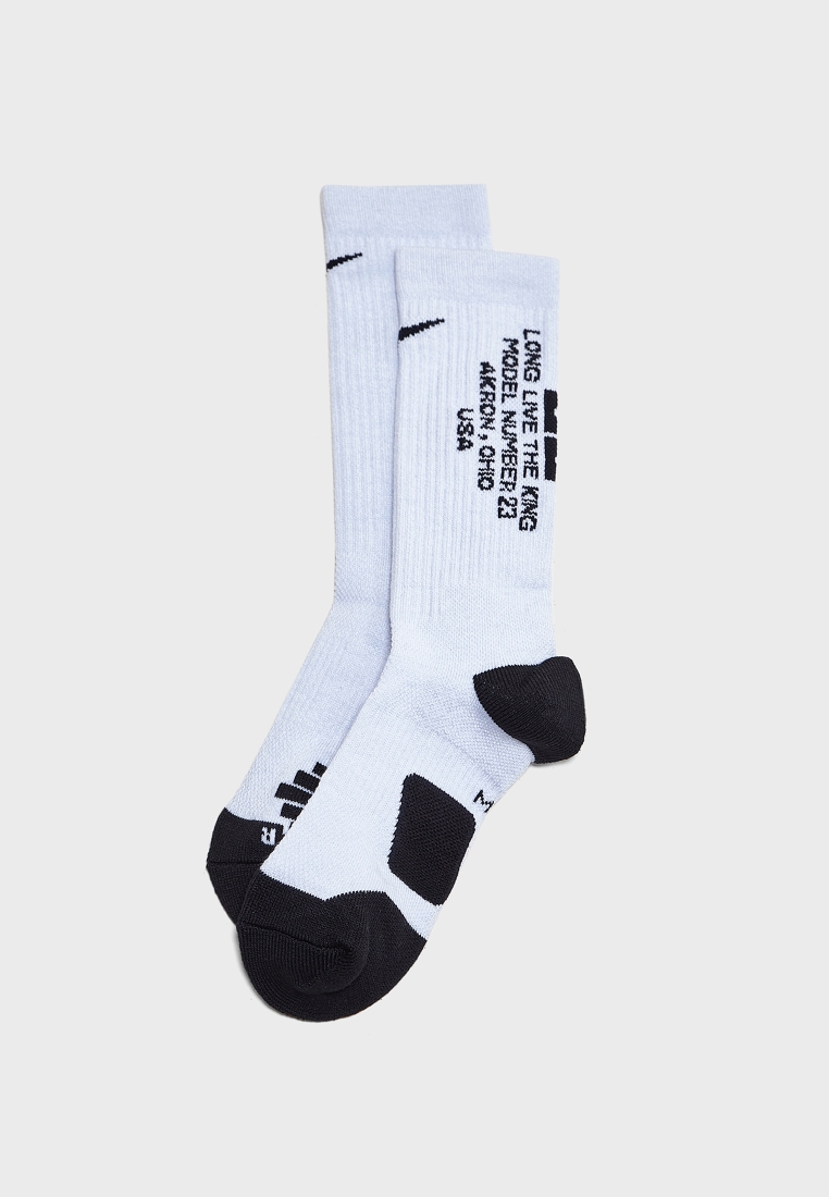 Buy Nike white Lebron James Elite Crew Socks Men in Dubai, Abu Dhabi