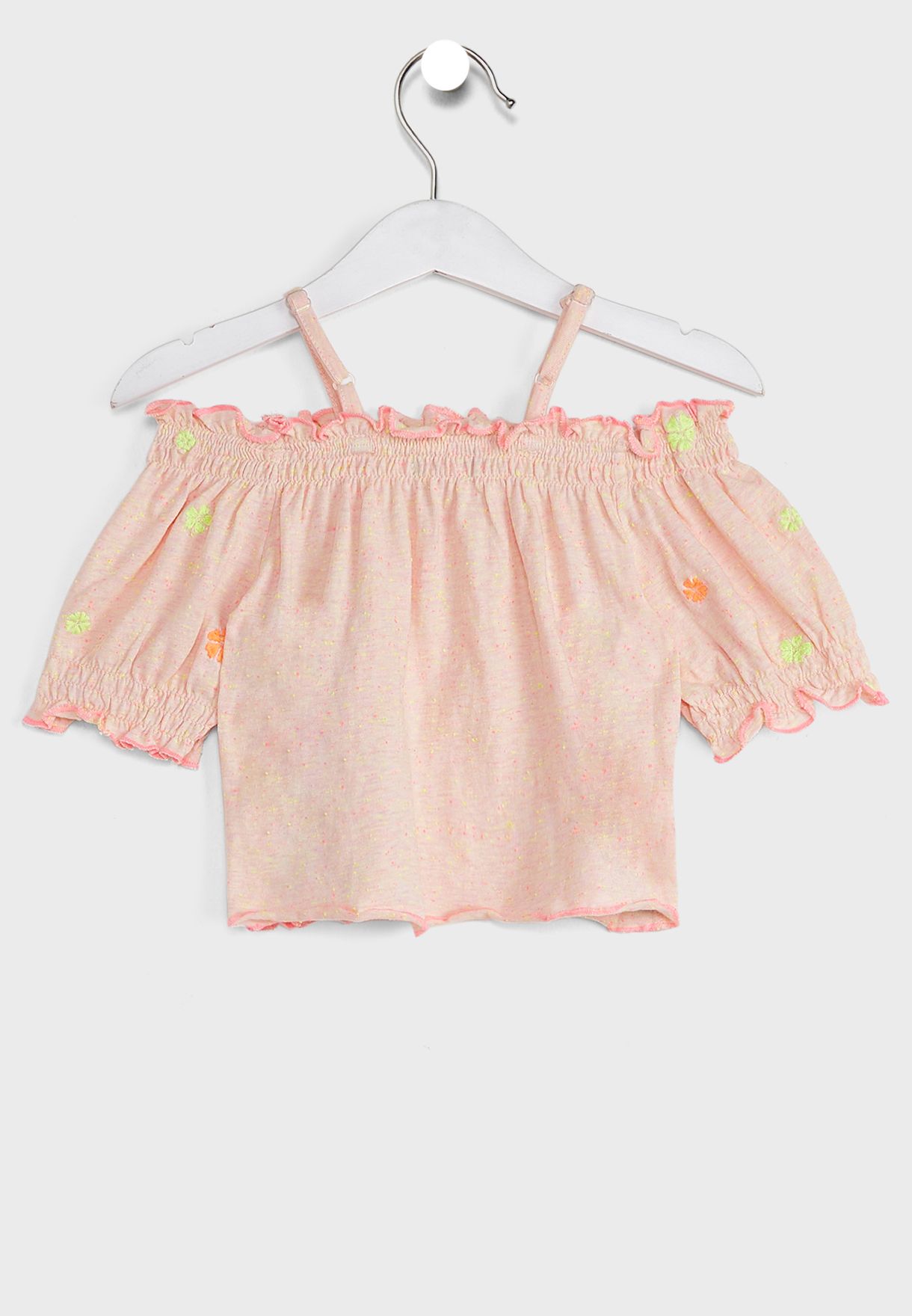 Embroidered Top With Shorts