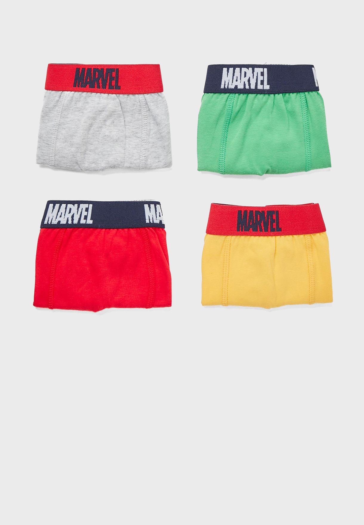 Kids 4 Pack Marvel Logo Band Trunks