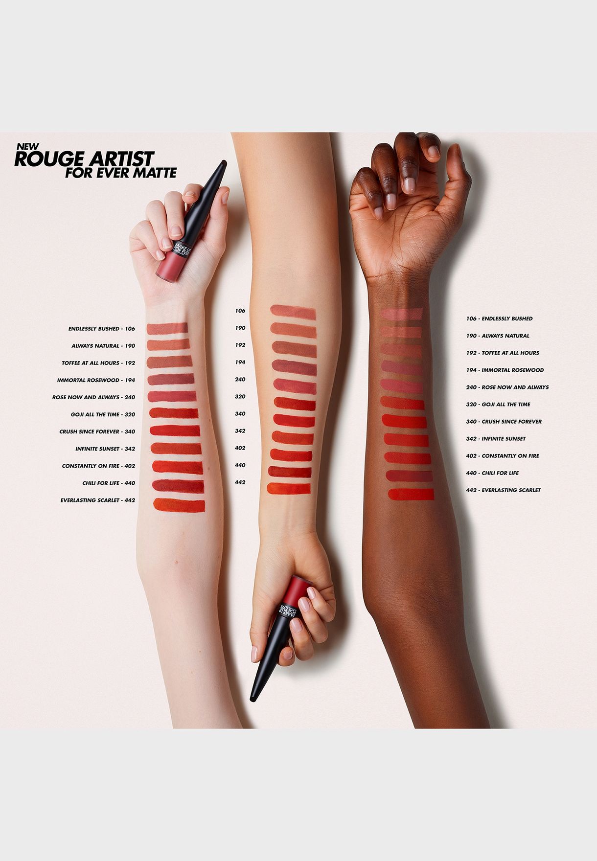 Rouge Artist For Ever Matte Lipstick - 190 - Always Natural