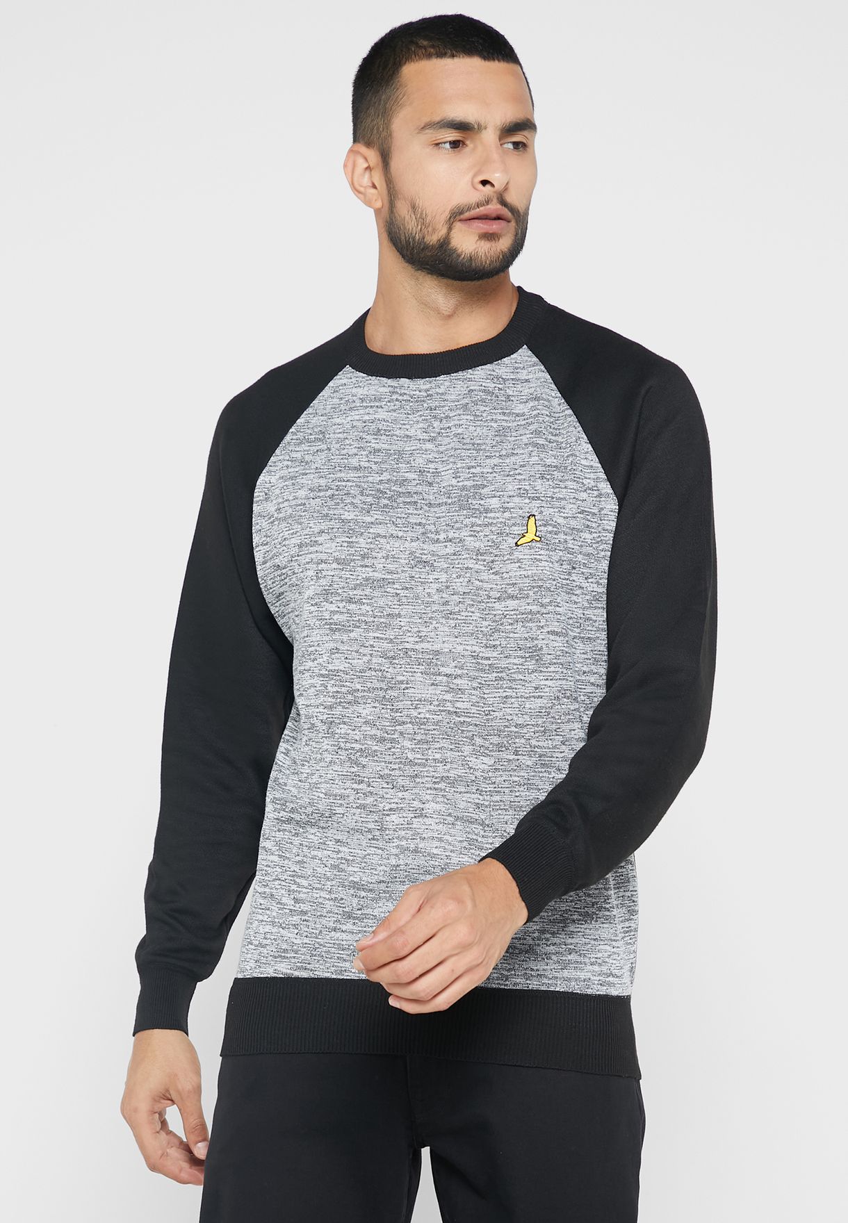 Bravesoul Crew Neck Long Sleeve Kitted Sweater
