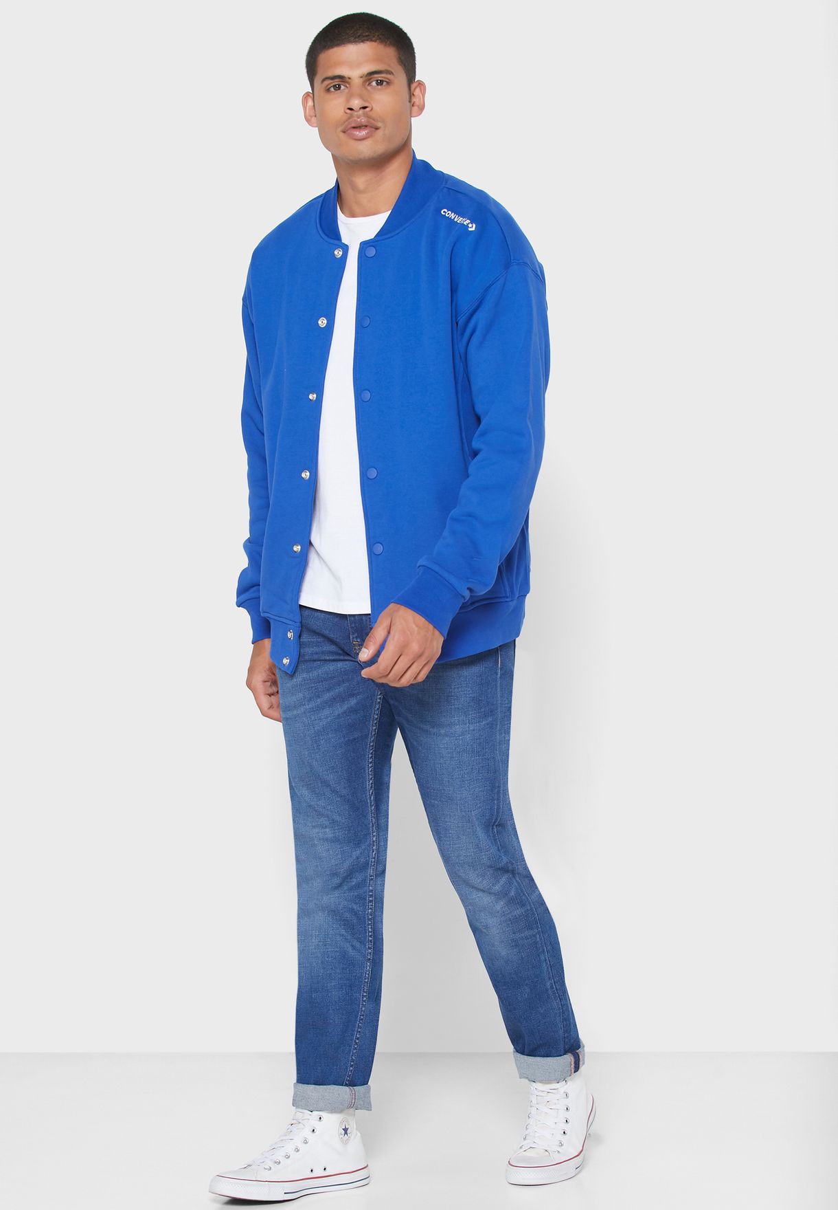 Buy Converse blue Twisted Varsity Knitted Bomber Jacket for Kids in Manama,  Riffa