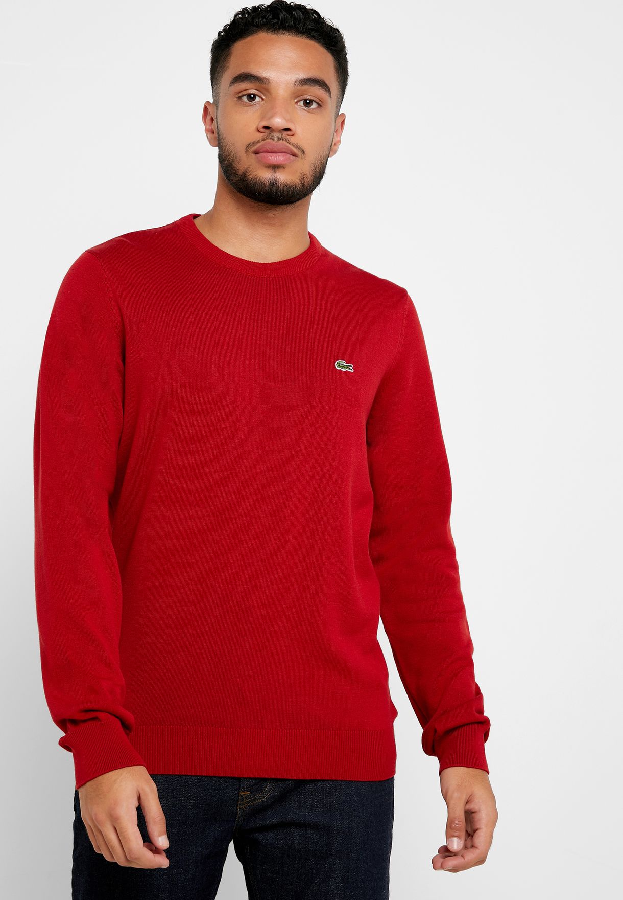Buy Lacoste red Croc Logo Sweater for 