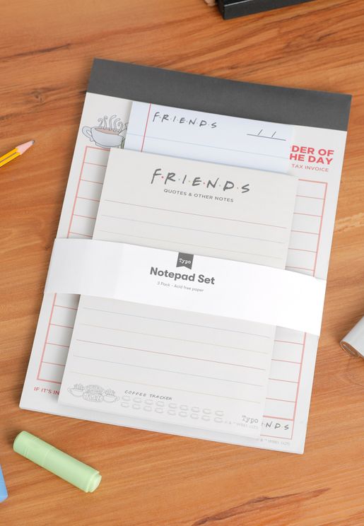 Set Of 3 Friends Notepads