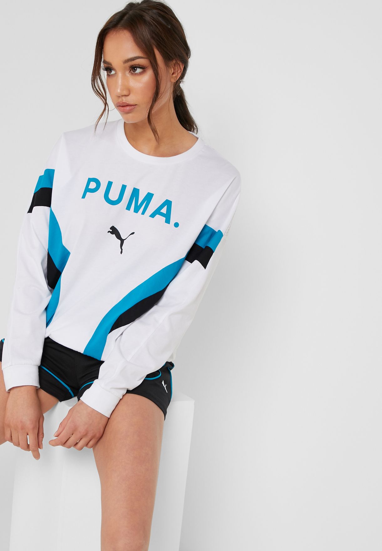 Buy PUMA white Chase Sweatshirt for 