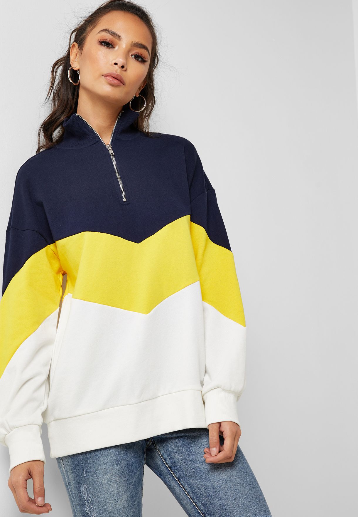 forever 21 colorblock hoodie