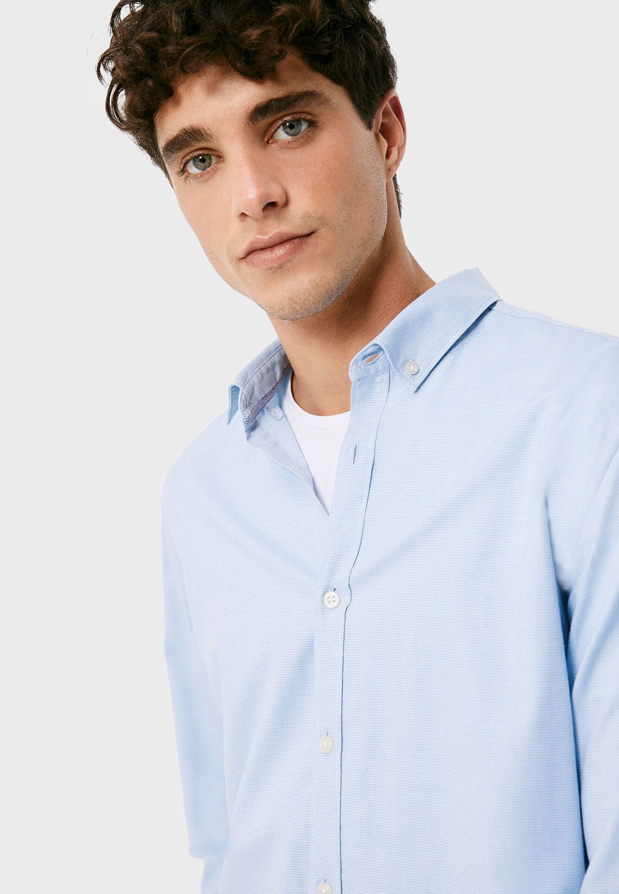 Buy Springfield Blue Essential Regular Fit Shirt For Men In Mena Worldwide 9707