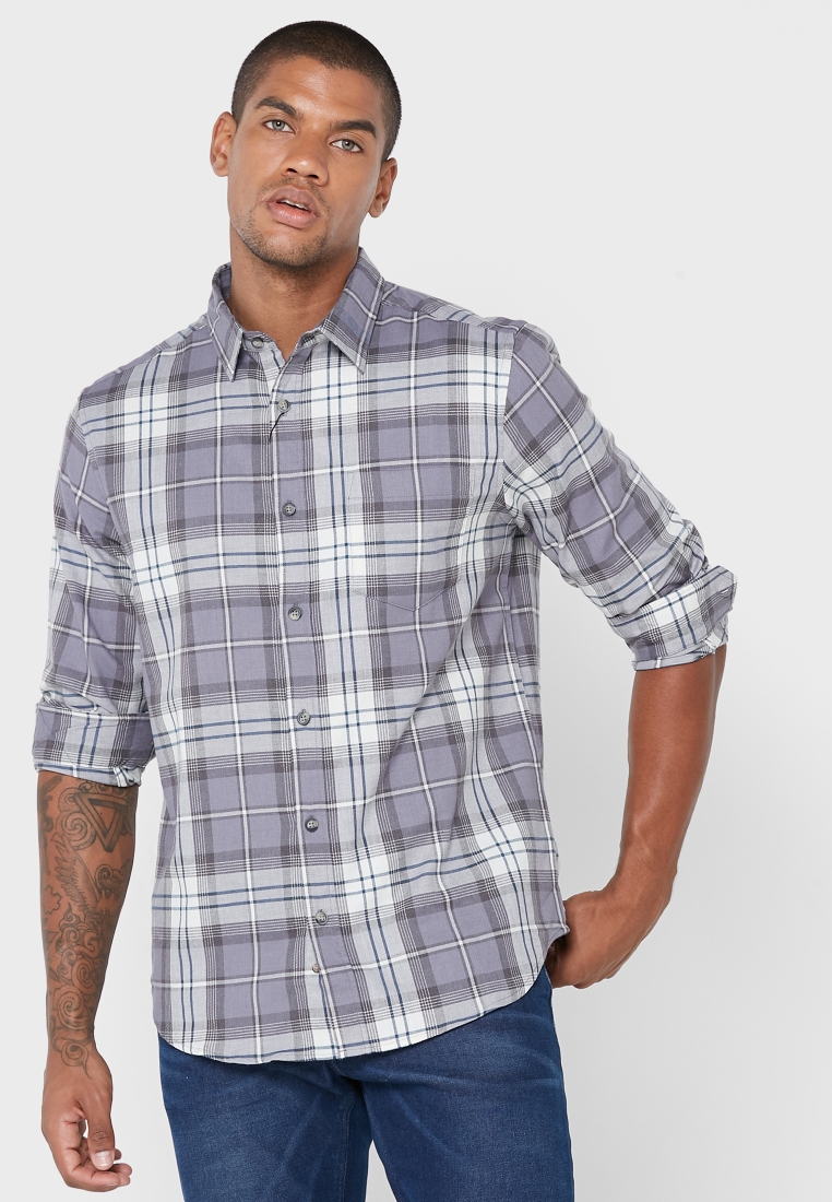 Scully Men's Corduroy Plaid Natural Shirt