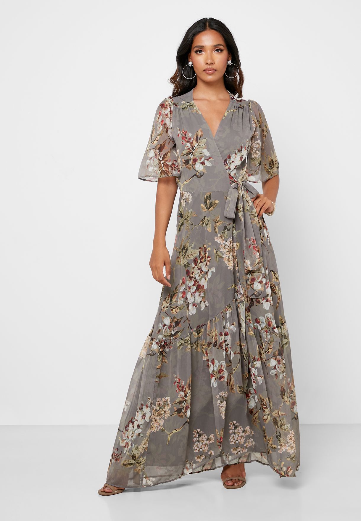 hope and ivy wrap maxi dress