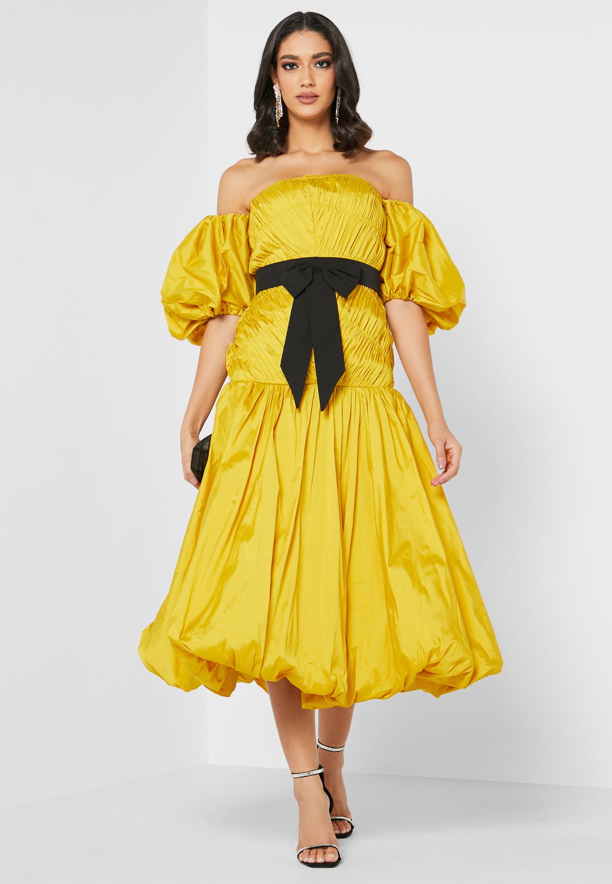 تسوق فستان باكتاف عارية ماركة ثريدز باي اجوني لون أصفر في دبي وابوظبي 2099