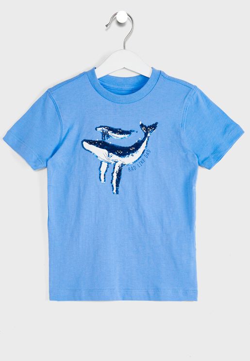 Kids Sequin Whale T-Shirt