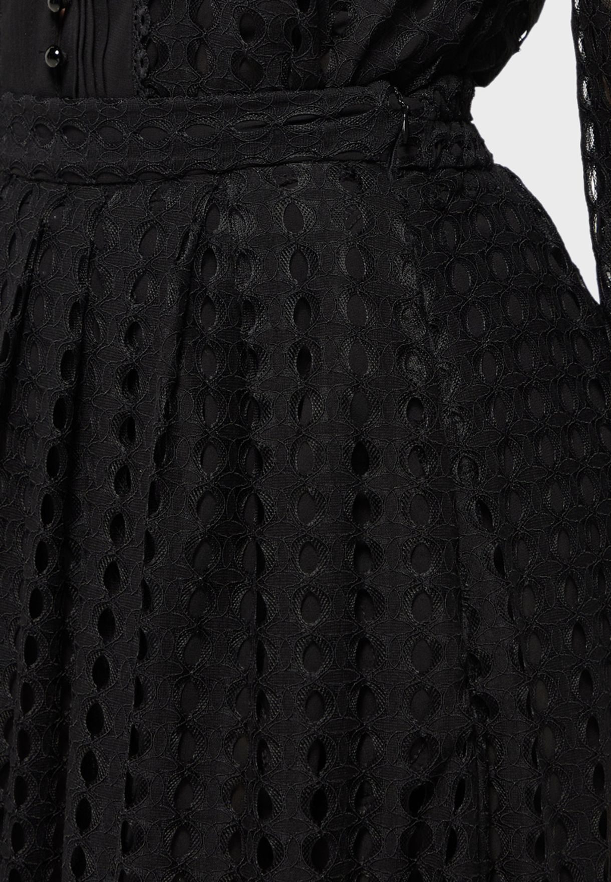 High Waist Textured Midi Skirt