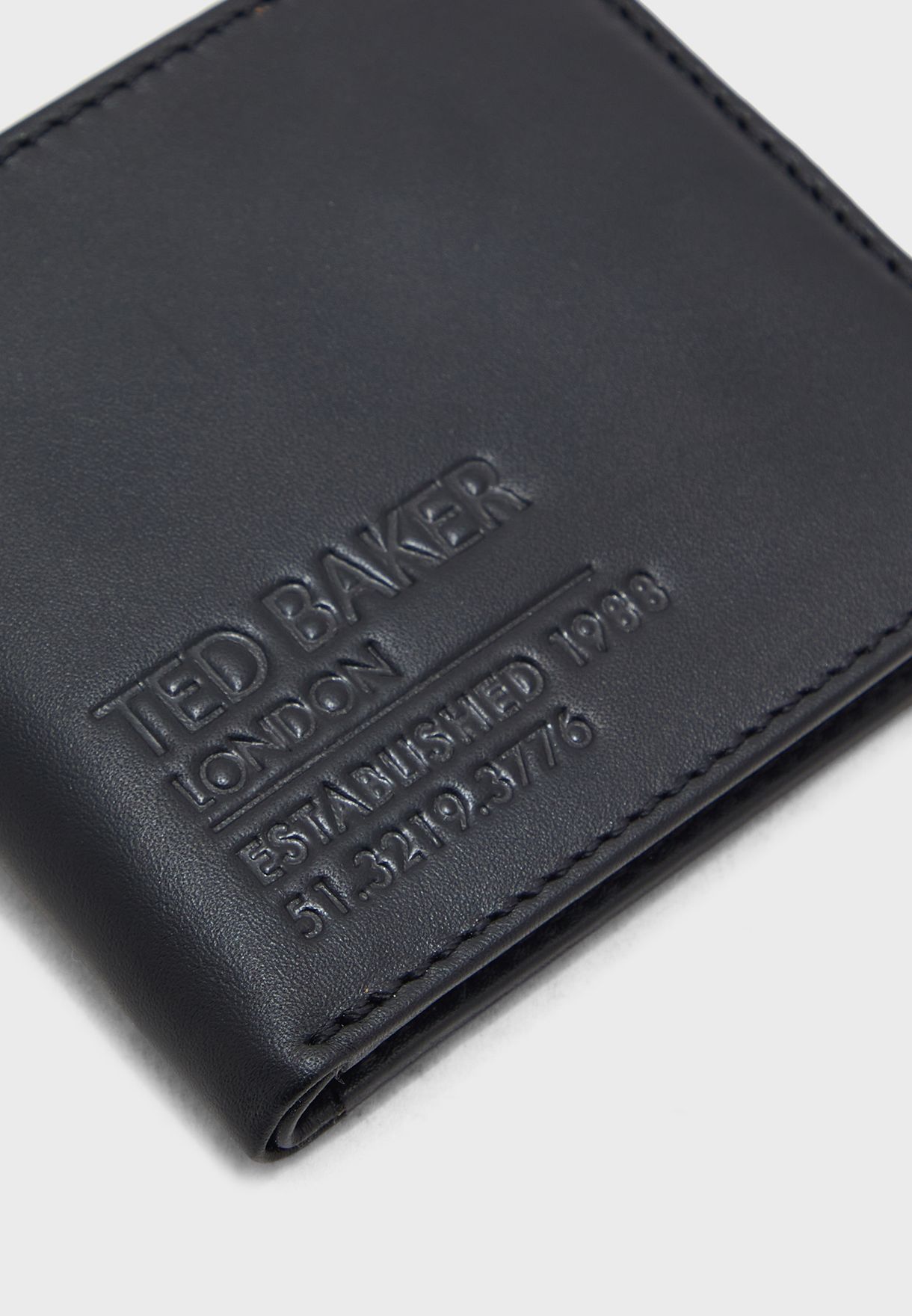 ted baker black leather wallet with coin pocket