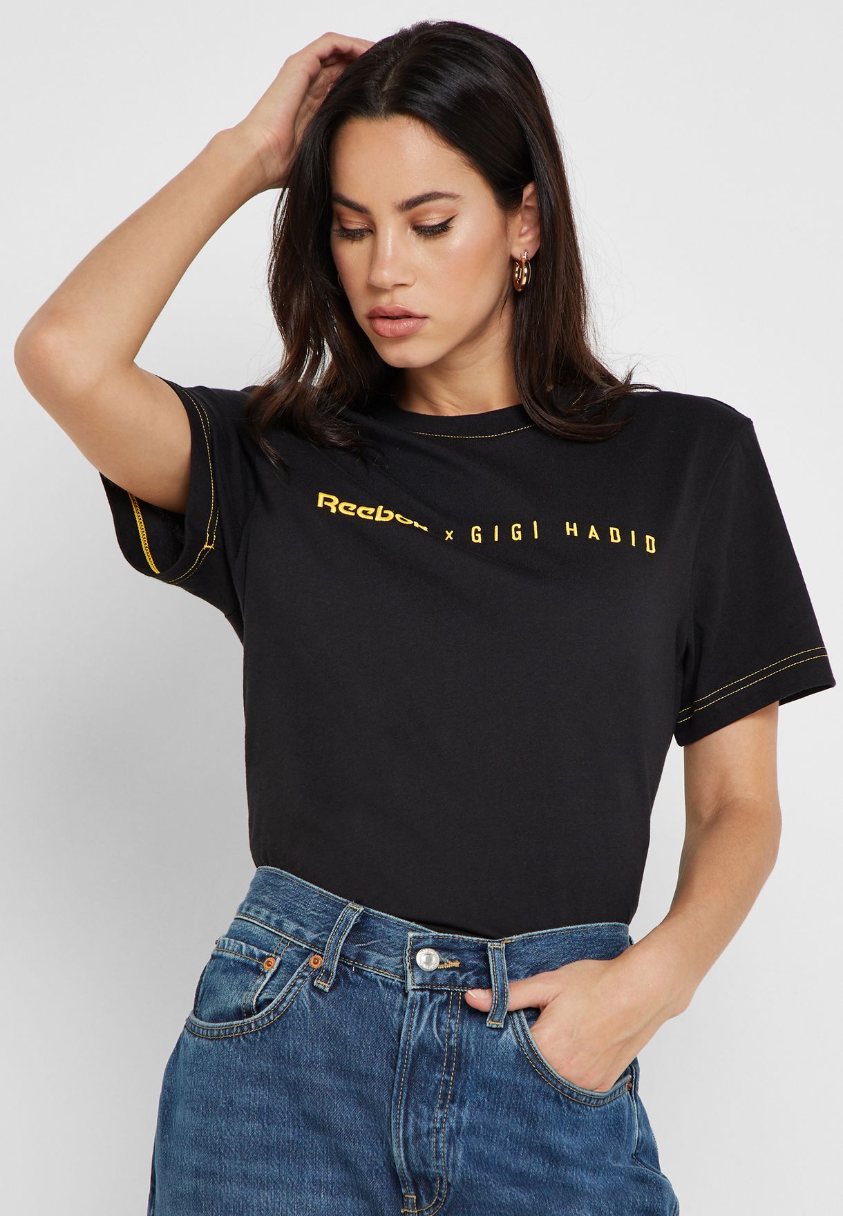 Buy Reebok black Gigi Hadid T-Shirt for 